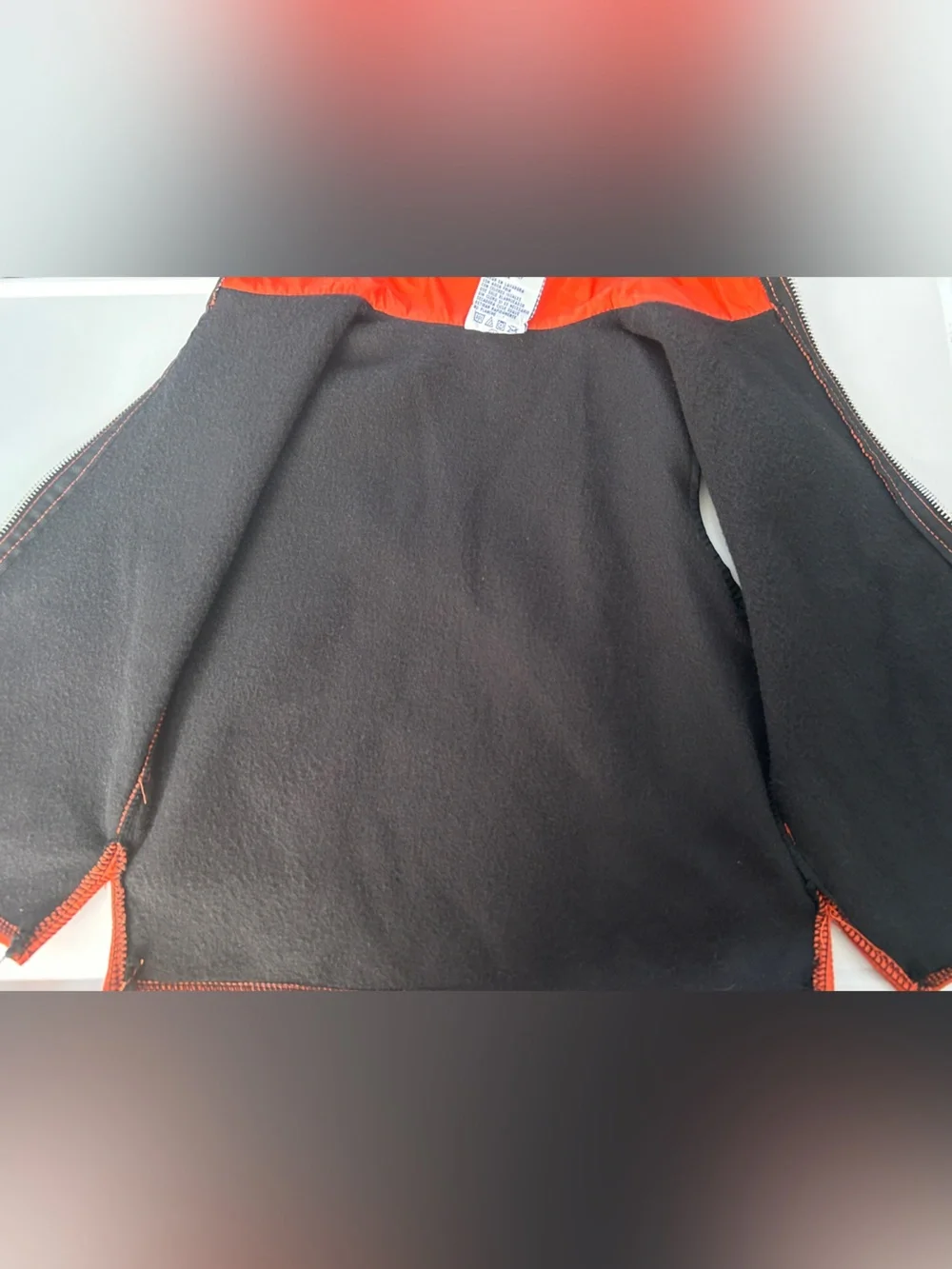Vintage Bob the Builder Vest Size 2T Orange Fleece Lined Construction Cone Zip
